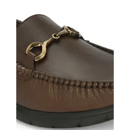 Egoss Men Round Toe Lightweight Leather Loafers image 2