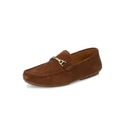 Egoss Men Textured Leather Loafers-picture-16
