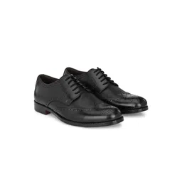 Egoss Men Textured Round Toe Leather Formal Brogues-picture-32