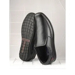 Egoss Men Textured Square Toe Comfort Insole Leather Slip-On Sneakers-picture-28