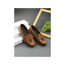 EGOSS Women Lady Boss Premium Genuine Leather Moccasins - Tan-picture-15