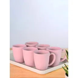 eha Pink 6 Pieces Microwave Safe Coffee Mug 300ML-picture-22