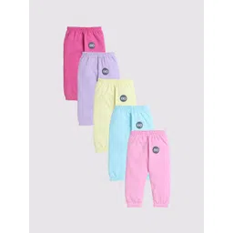 EIO Kids Pack Of 5 Pure Cotton Mid Rise Joggers-picture-50