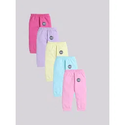 EIO Kids Pack Of 5 Pure Cotton Mid Rise Joggers-picture-41