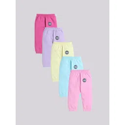 EIO Kids Pack Of 5 Pure Cotton Mid Rise Joggers-picture-55