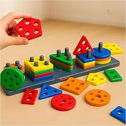 EITHEO Geometric Angle Blocks for Kids | 26 Pcs Montessori Sorting & Stacking Educational Toy | Colorful Shape Sorter Puzzle for Toddlers 1-3 Years | Learning Activity Toy for Boys & Girls-picture-23