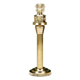 Ekaa Handicrafts 11" Brass Ashok Stambh Decorative Indian Emblem Pillar-picture-30