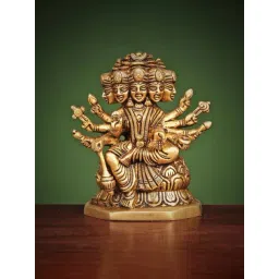 Ekaa Handicrafts Gold Brass Goddess Gayatri Devi Maa Statue Temple-picture-11