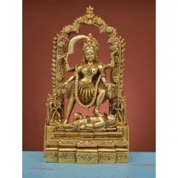 Ekaa Handicrafts Gold Brass Kali Statue-picture-22