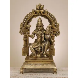 Ekaa Handicrafts Gold Brass Narsimha Lakshmi Statue-picture-30