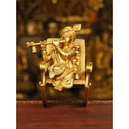 Ekaa Handicrafts Gold Brass Prabhu Shri Ram Lala On Rocking Chair-picture-23