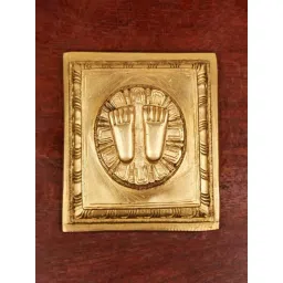 Ekaa Handicrafts Gold Traditional Brass Charan Paduka Small-picture-14