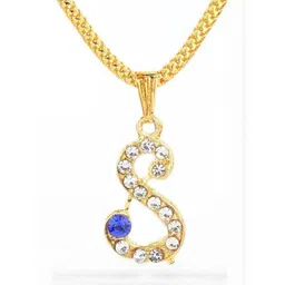 Ekaant Unisex Stainless Steel Artificial Stones Studded Quirky Pendant With Chain-picture-11