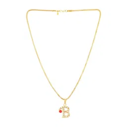 Ekaant Unisex Stainless Steel Crystals Studded Quirky Shaped Pendant With Chain-picture-12