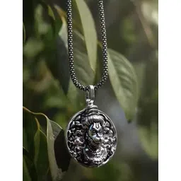 Ekaant Unisex Stainless Steel Lord Hanuman Oxidised Pendant-picture-21