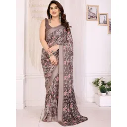 Ekasya Floral Printed Satin Saree-picture-26