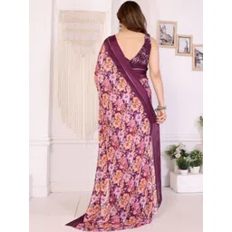 Ekasya Floral Satin Designer Saree image 2