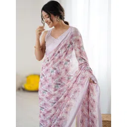 Ekasya Floral Satin Saree-picture-20