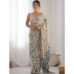 Ekasya Mirror Work Poly Georgette Saree-picture-34