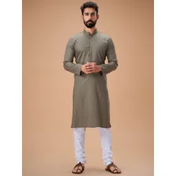 EKATVA ETHNIC Men Textured Cotton Kurta with Churidar-picture-41