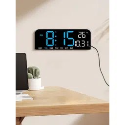 Ekhasa Black & Blue Contemporary Digital Table Clock-picture-57