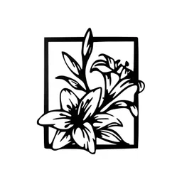 Ekhasa Black & White Flower Printed Wooden Wall Decor-picture-37