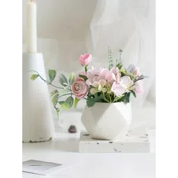 Ekhasa Pink 1 Pieces Rose Artificial Flower With Pot-picture-22