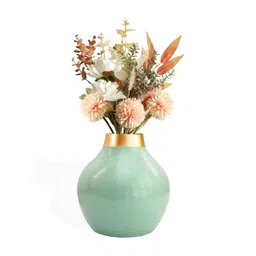 Ekhasa Sea Green Metal Round Vases-picture-14