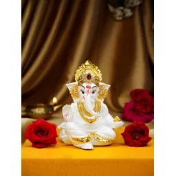 Ekhasa White Small Ganesh Idol Religious Showpiece-picture-15