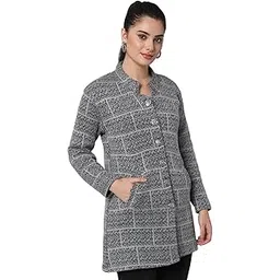 ekools winterwear Women's Woolen fullsleeves Long Coat Cardigan Sweater-picture-51