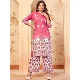 Ekta Textiles Embroidered Tunic With Palazzos Co-Ords-picture-10