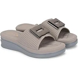 el ador Women's Synthetic Slip On Comfort Sliders with Cut-Out Design & Stylish Buckle Soft Cushioned Sole |Stylish Slippers-picture-39