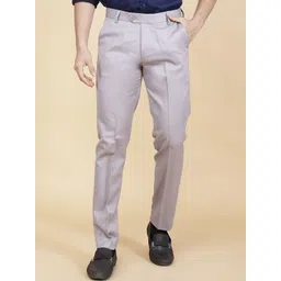 el cielo Men Smart Slim Fit Easy Wash Pleated Trousers-image-20