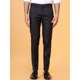 el cielo Men Smart Slim Fit Easy Wash Trousers-image-14