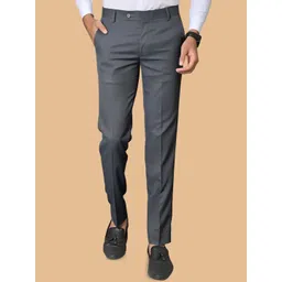 el cielo Men Tailored Easy Wash Pleated Trousers-image-10