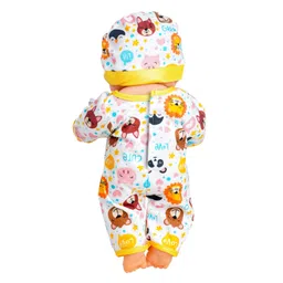EL FIGO Cute Little Boy in Cotton Dress Rubber Doll for Kids (Rotatable Legs Arms with Removable Clothes Set 31 cm) image 3