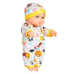 EL FIGO Cute Little Boy in Cotton Dress Rubber Doll for Kids (Rotatable Legs Arms with Removable Clothes Set 31 cm) image 2