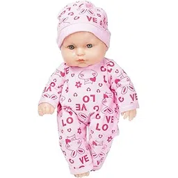 EL FIGO Cute Little Boy in Teddy Printed Dress Doll for Kids (Rotatable Legs Arms with Removable Clothes Set 31 cm)-picture-10