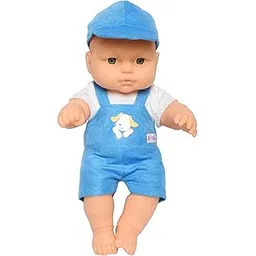 EL FIGO Cute Little Boy Toy in Dungaree Dress Doll for Kids (Rotatable Legs Arms with Removable Clothes Set 31 cm)-picture-14