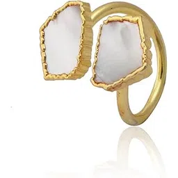 el joyero Adjustable Rings Jewelry | Texture Style Ring | Handmade Mohave Turquoise Gemstone | Gold Plated Ring Jewelry For Women | 2082V-picture-51