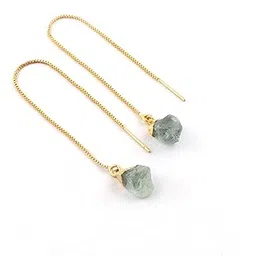 el joyero Rough Natural Amethyst. Gemstone Handmade Gold Electroplated Brass Threader Earrings Jewelry 1625)1-picture-42