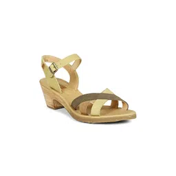 El Naturalista Leather Block Sandals with Buckles-picture-11