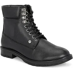 el paso Men Black Faux Leather Casual Lace Up Boots-picture-56