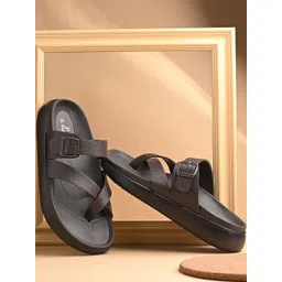 El Paso Men Brown Synthetic Slip-On Comfort Sandals-picture-12
