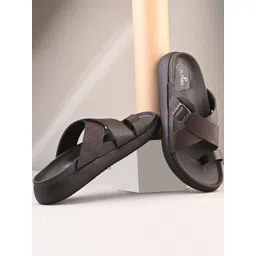 El Paso Men Brown Synthetic Slip-On Comfort Sandals-picture-21