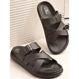 El Paso Men Brown Synthetic Slip-On Comfort Sandals-picture-37
