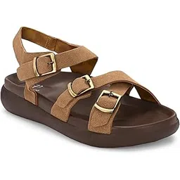 el paso Men Tan Faux Leather Ultra Comfortable Casual Slip On Sandals-picture-10