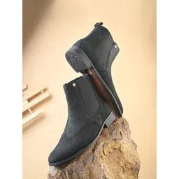 El Paso Men Textured Casual Chelsea Boots-picture-36