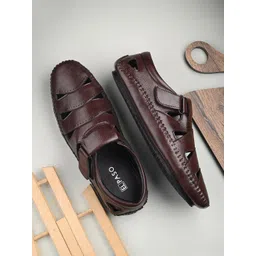 El Paso Men Textured Ethnic Shoe-Style Sandals-picture-37