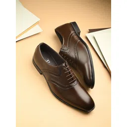 El Paso Solid Men Formal Brogues Shoes-picture-18